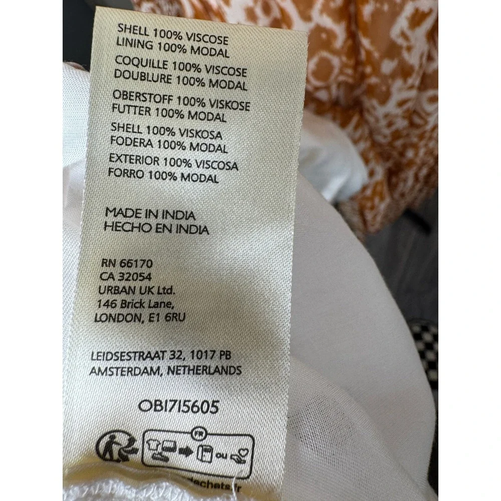 By Anthropologie The Odetta Abstract Print Maxi Smocked Waist Boho Cottagecore M - Picture 10 of 10